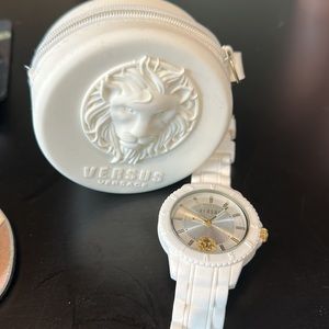 Versace versus white watch